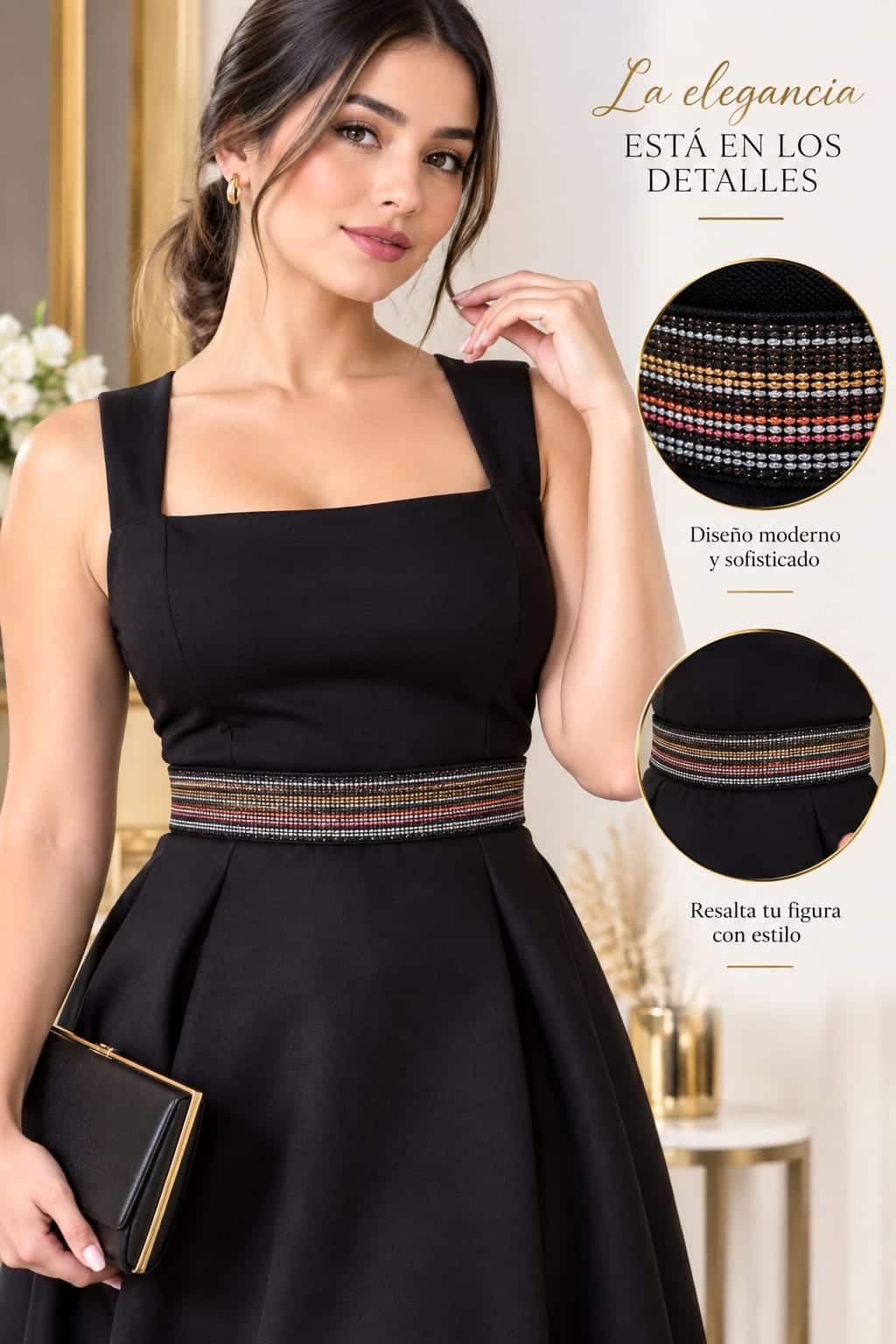Strass repujado elasticado en colores que resaltan las prendas a Lucir